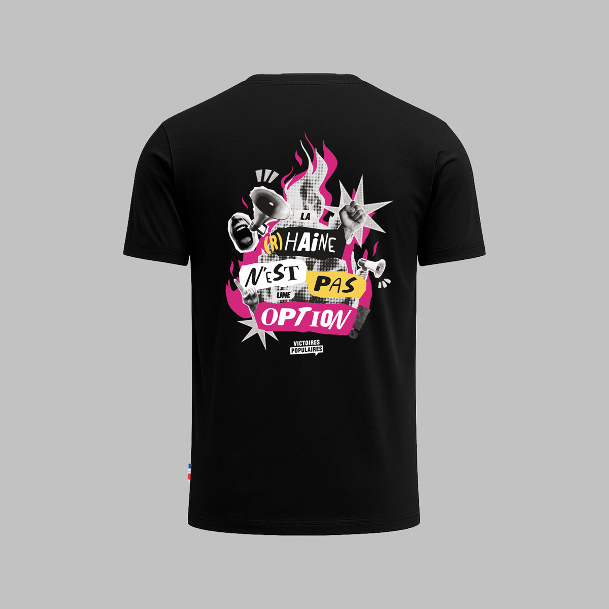 t-shirt noir gauche anti RN